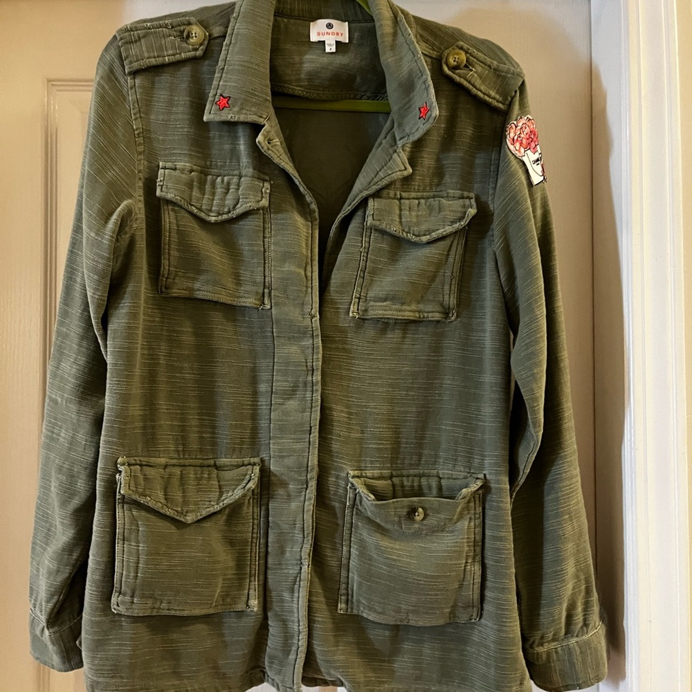 Sundry Military Inspired Jacket Green 💚